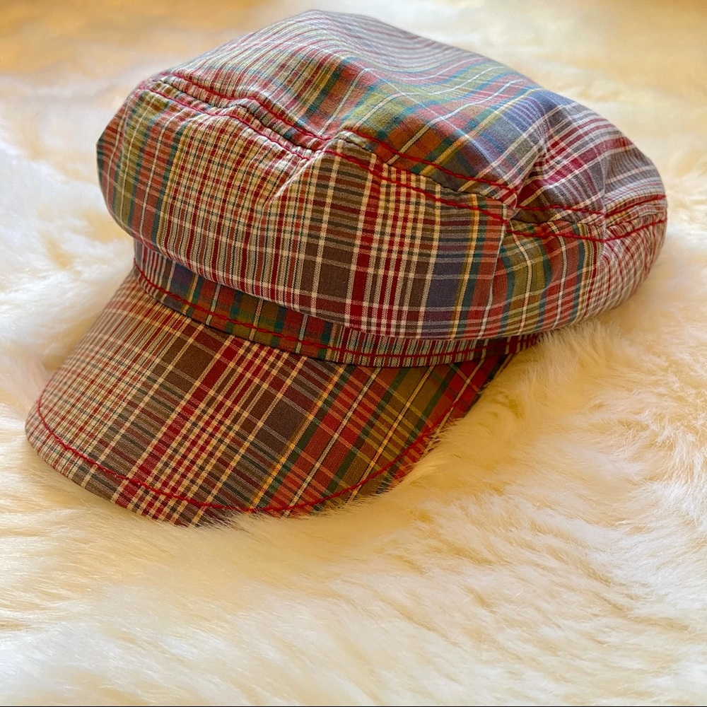 ✨Goorin Bros 1961 Red & Blue Plaid Ladies Newsboy Hat - S
